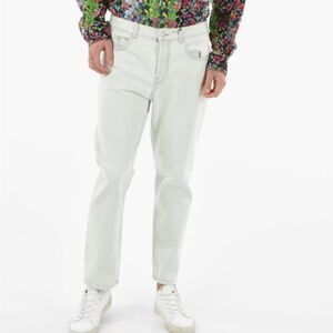 Kenzo light blue jeans embroiled logo size 31 light washed tapered leg nWOT